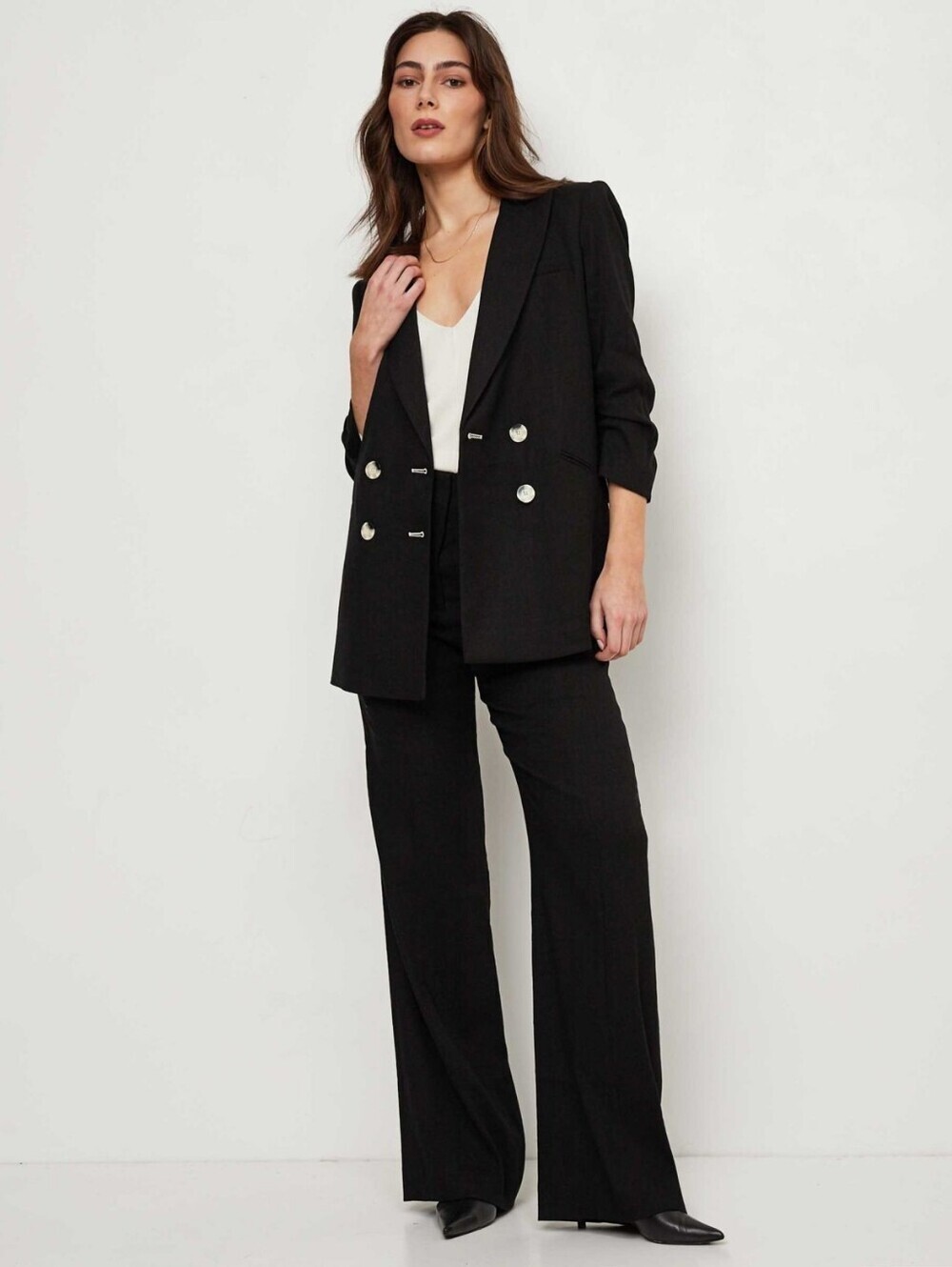 Veronica Beard | NWT Black Sunny Twill Linen Trousers Size 12